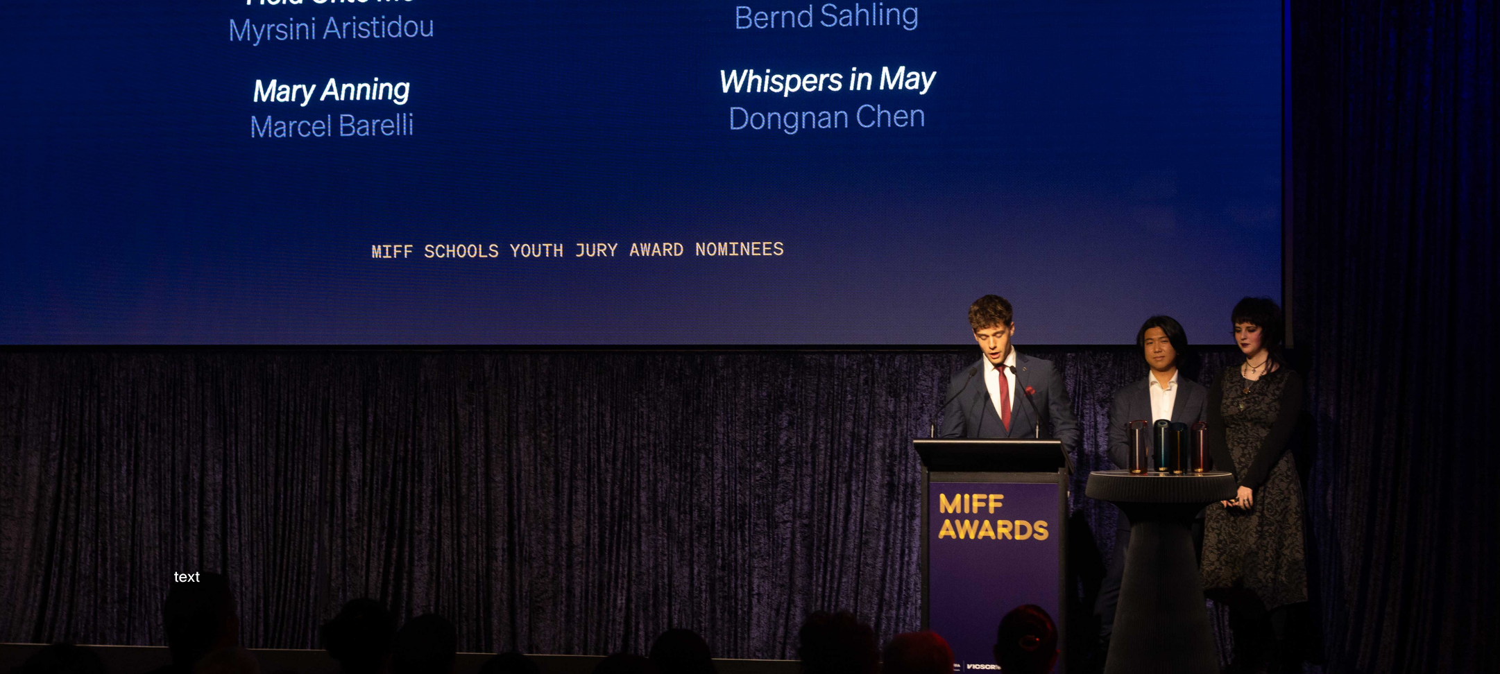 MIFF Schools Youth Jury Award - Photo Credit: MIFF / Tom Noble Creative